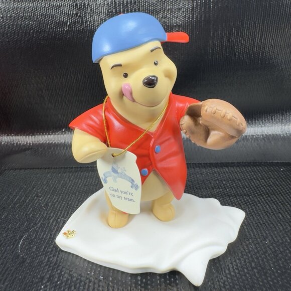 Disney Pooh Friends Figurine Glad You're on my Team Porcelain Figure Vintage - Picture 1 of 14